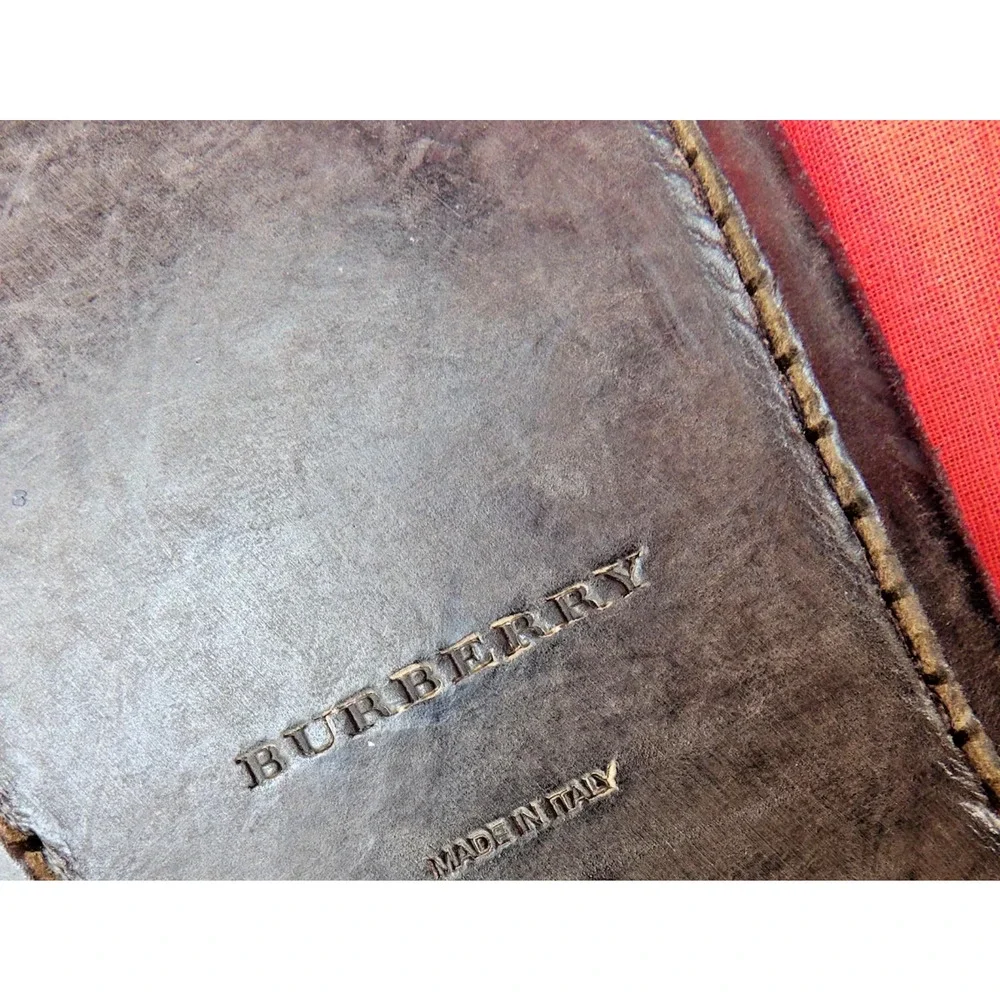 NIB BURBERRY REDWORTHS BROWN LEATHER SHEARLING DERBY OXFORDS 43.5 $795 ITALY - Picture 10 of 12